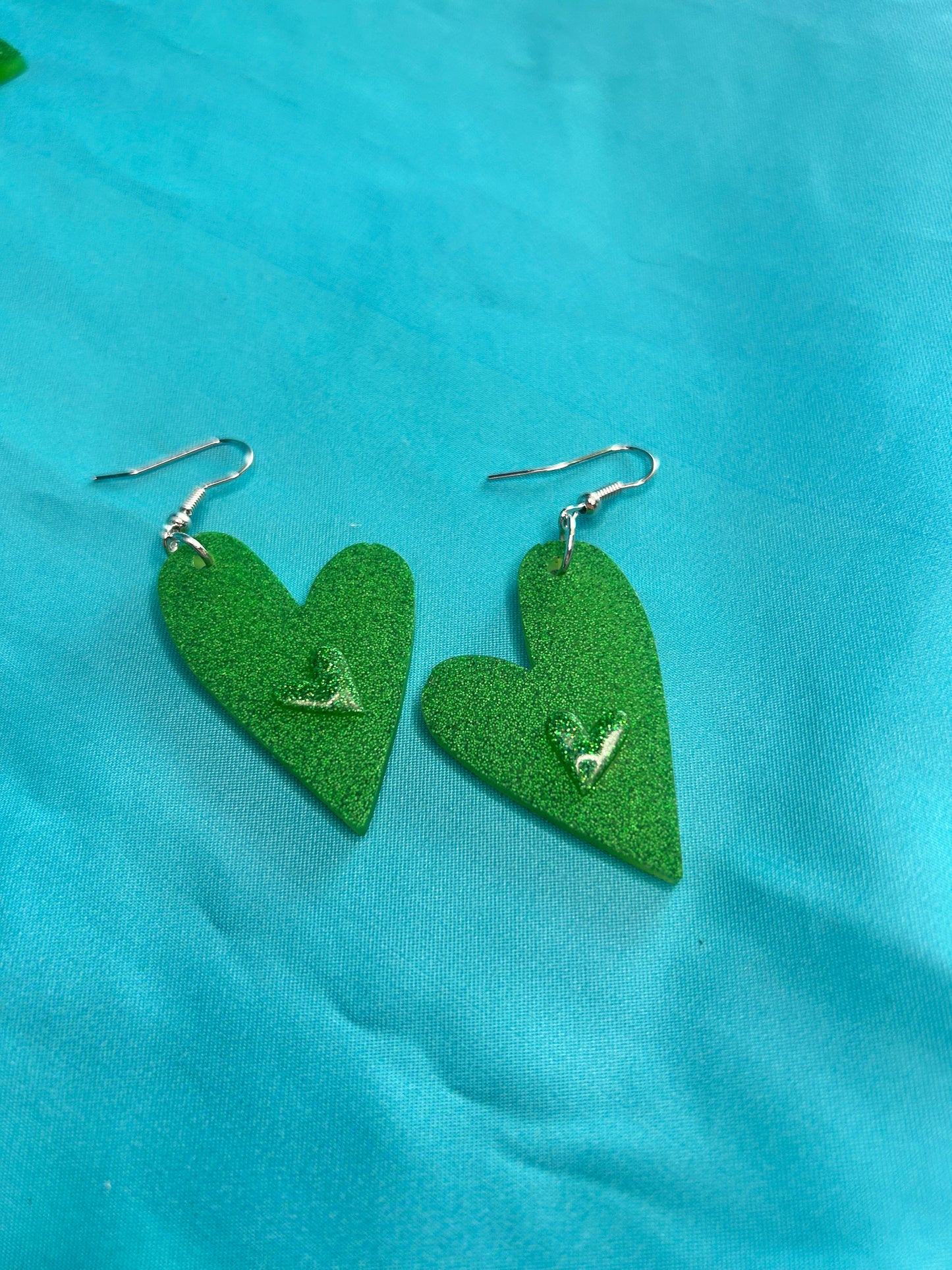 Heart Statement Earrings | Choose Your Style | Hook Backs | Good for Gauges Plugs Tunnels