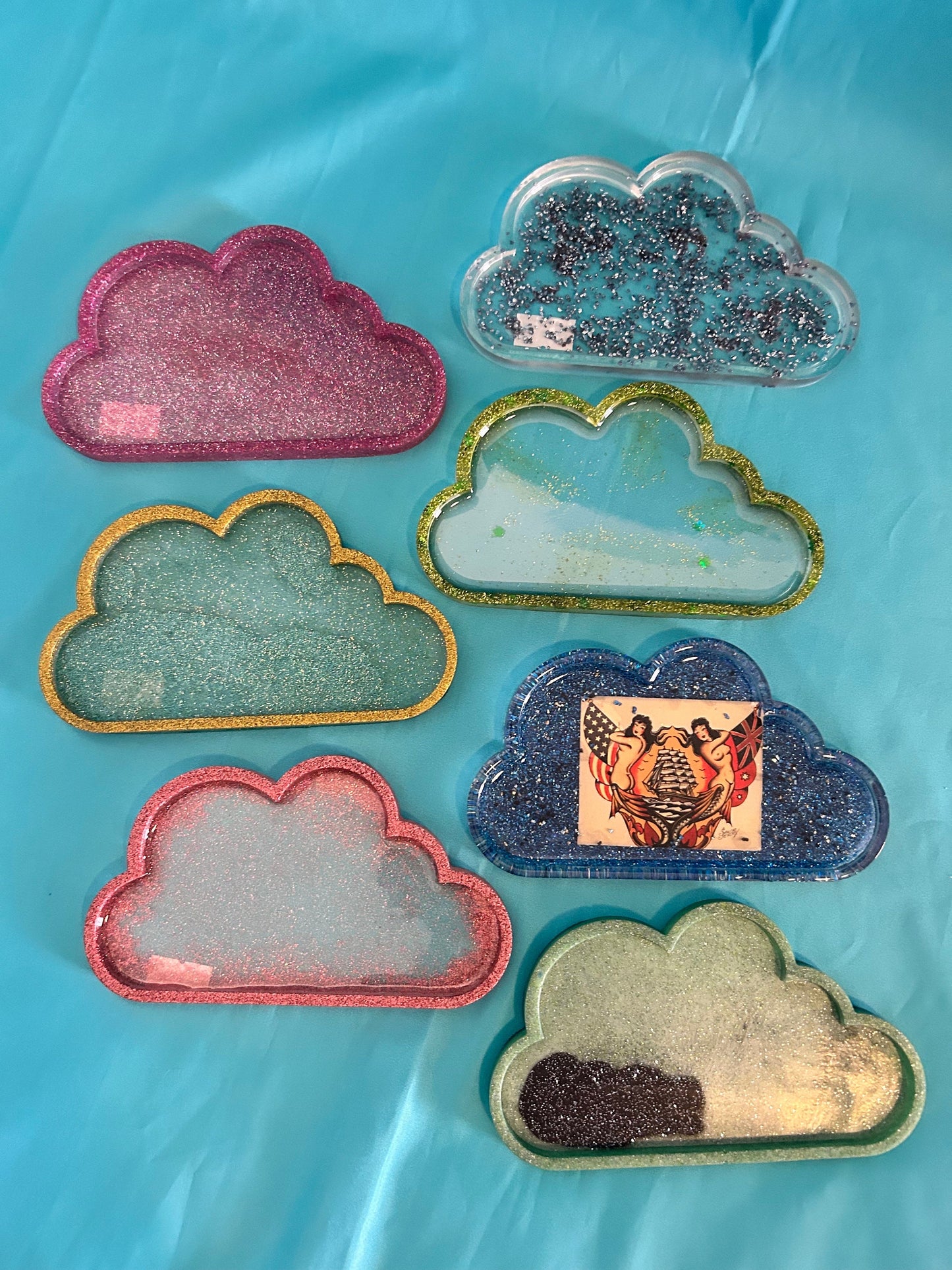 Decorative Cloud Tray | Choose Your Color | Purple, Blue, Red, Green, or Custom