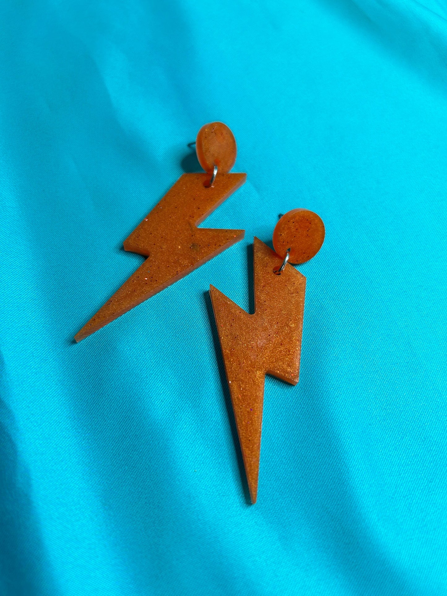 Large Lightning Bolt Statement Earrings | Choose Your Color