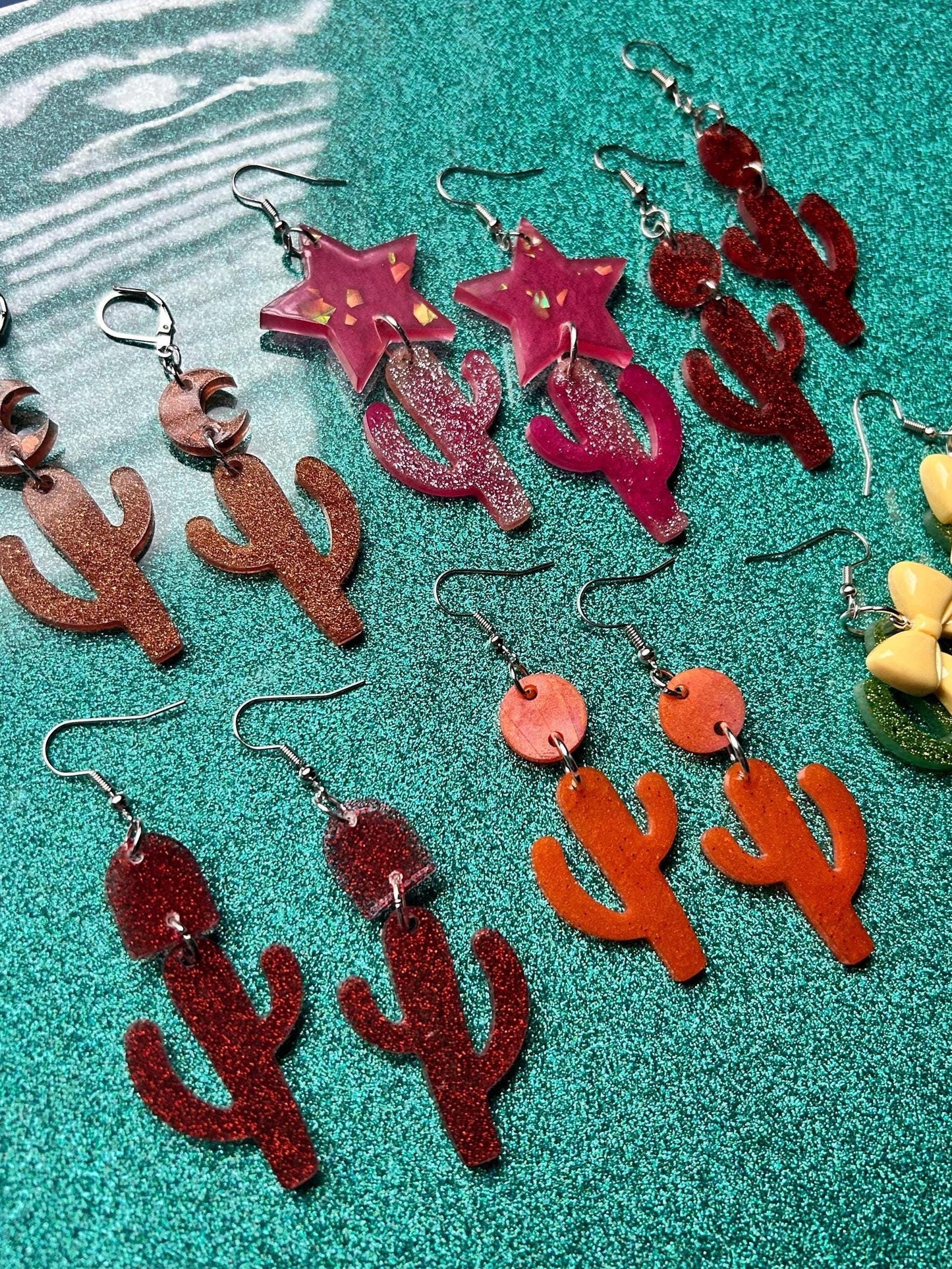 Small Saguaro Hook or Leverback Earrings | Choose Your Color and Style