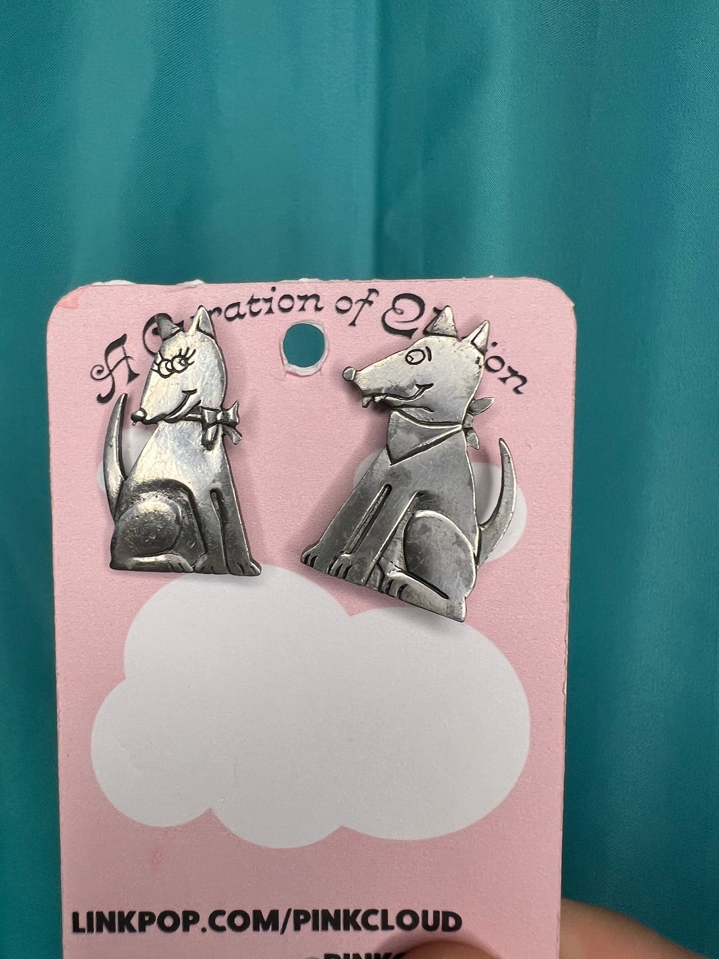 Stainless Steel Handmade Tribal Mexican square stud earrings with etched pattern