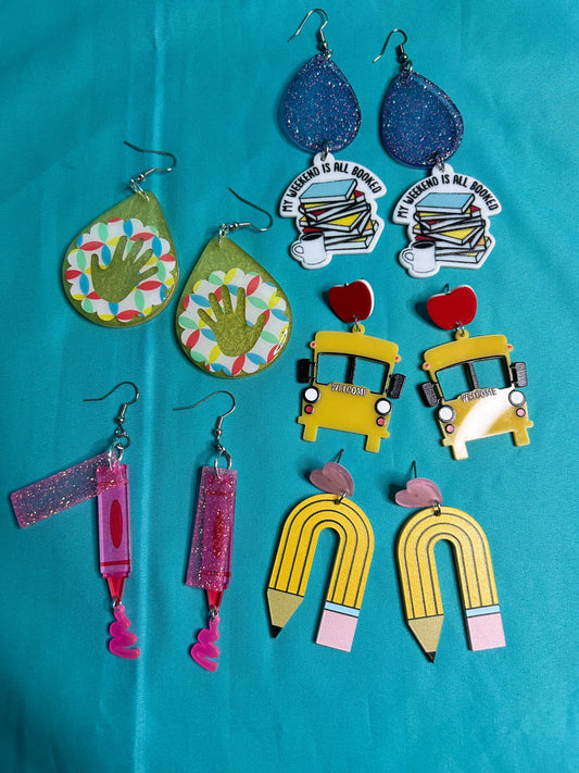 Teacher and School Earrings | Choose Your Style