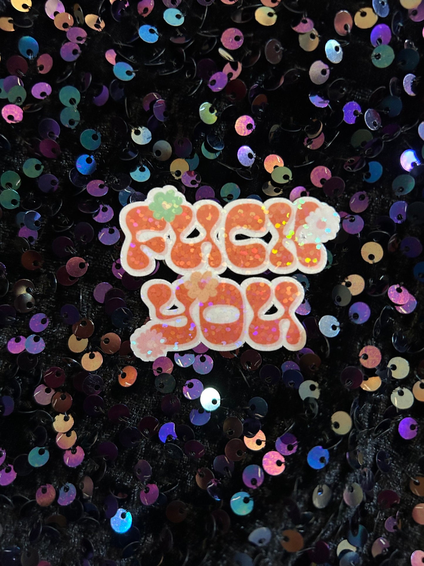 Floral Fuck You Sticker | Choose Your Finish