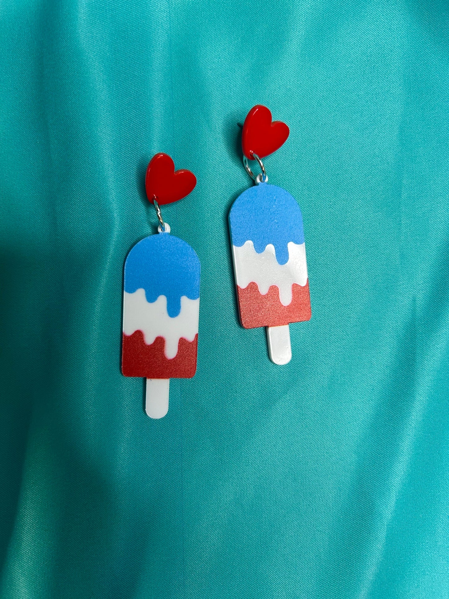 Sweet Treat Earrings | Choose Red White and Blue or Green
