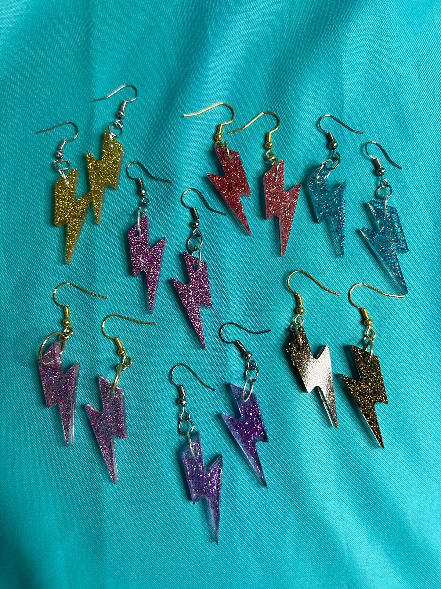 Little Lightning Bolt Earrings | Choose Your Color and Style