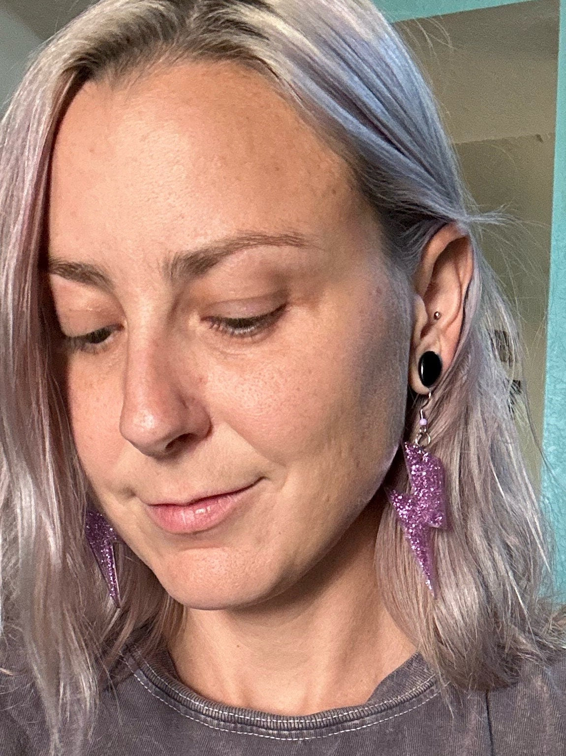 Large Lightning Bolt Statement Earrings | Choose Your Color