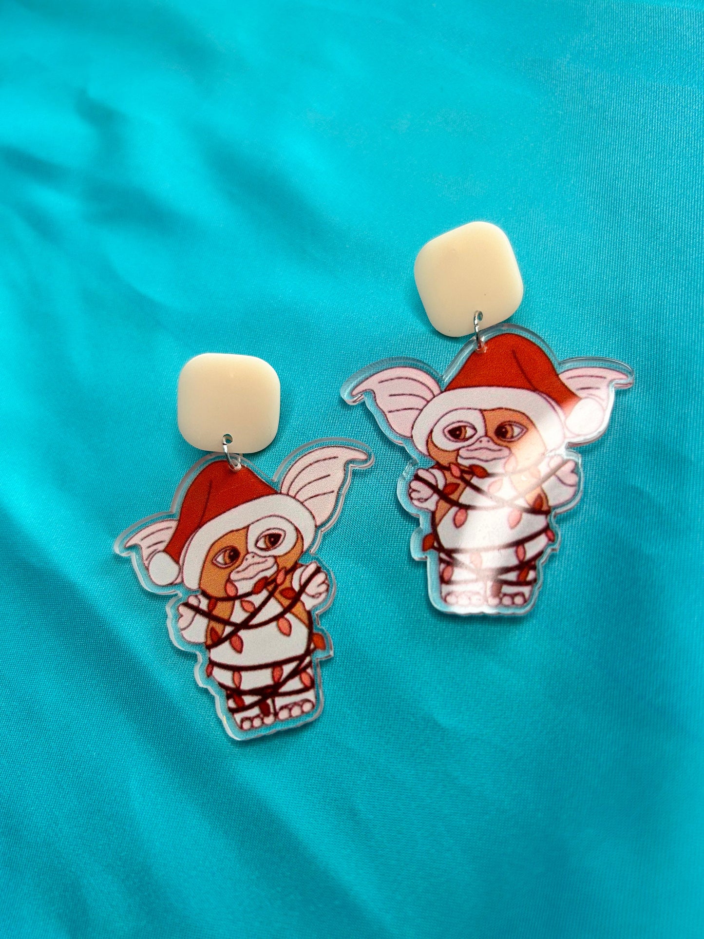 Weird Christmas Earrings | Gremlin | Disco Santa | Black Cat | Saguaros