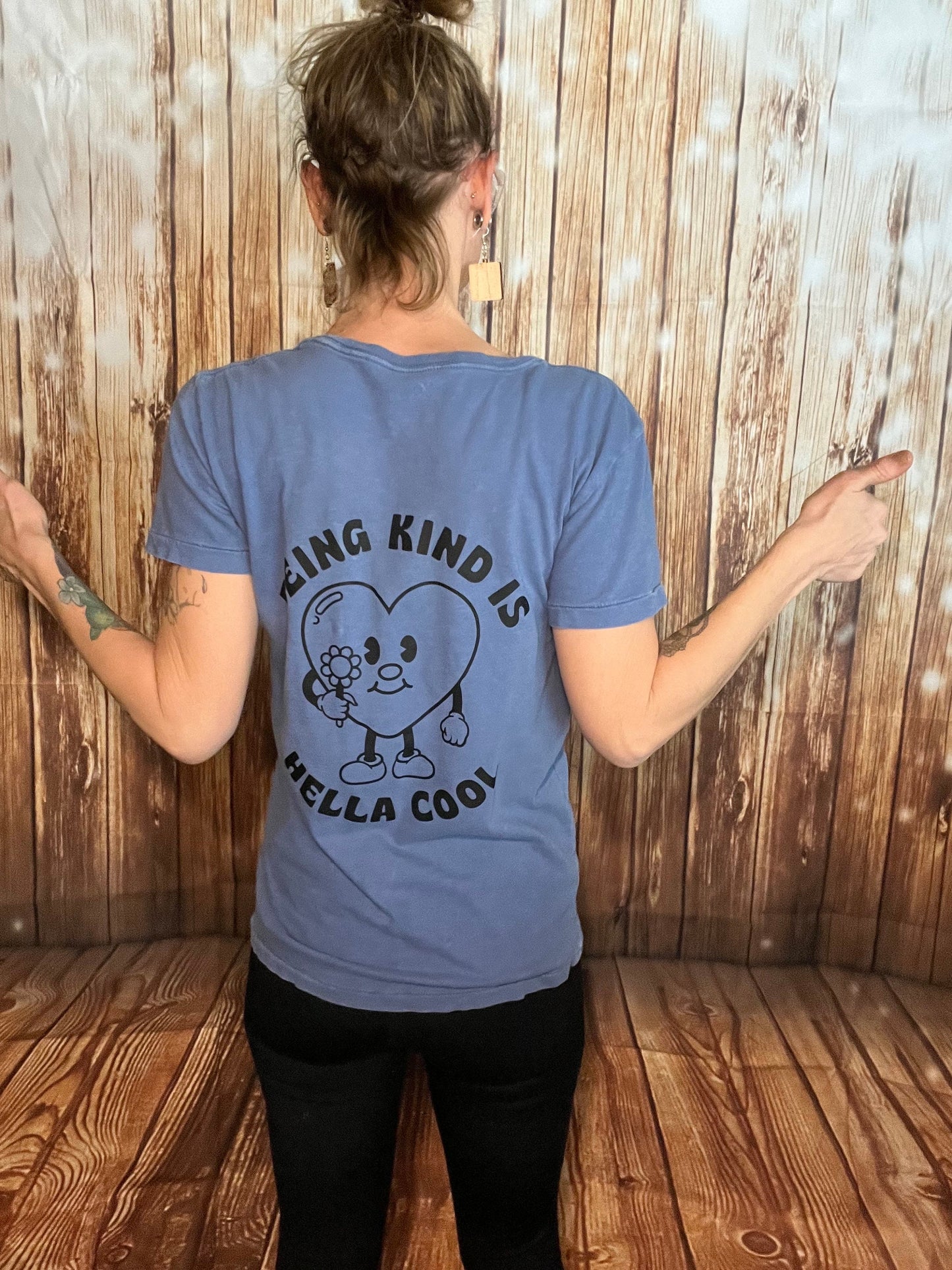 Being Kind is Hella Cool ~ Upcycled American Eagle AE Women’s Small TShirt
