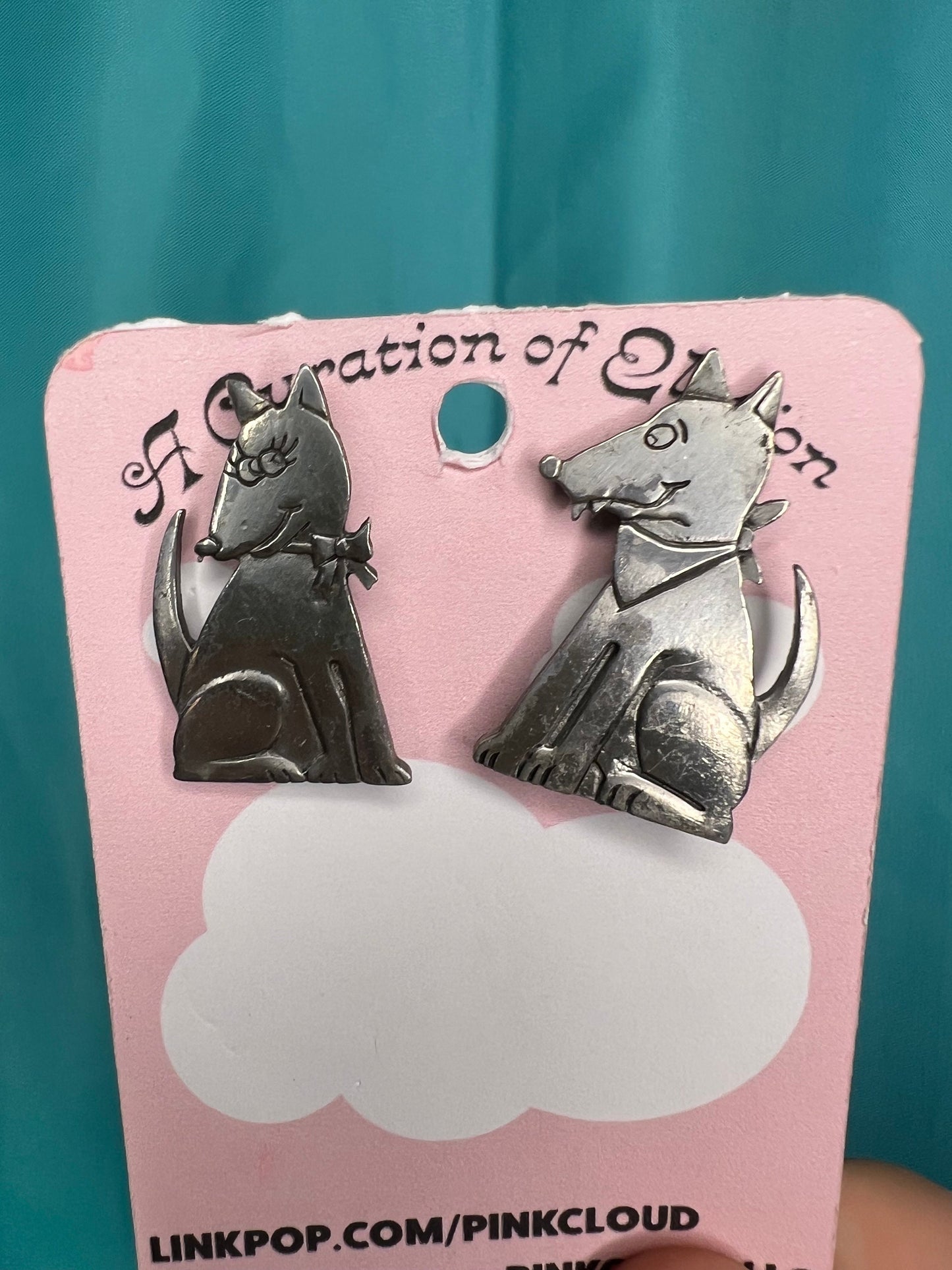 Stainless Steel Handmade Tribal Mexican square stud earrings with etched pattern