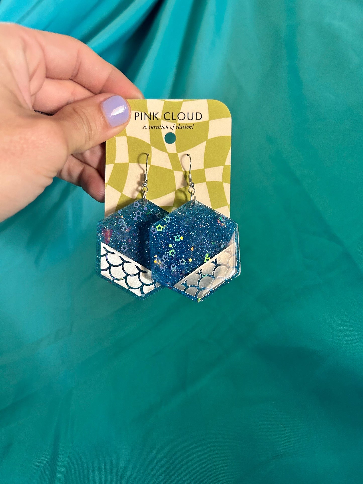 Mermaid Earrings | Choose Your Color | Teal or Blue