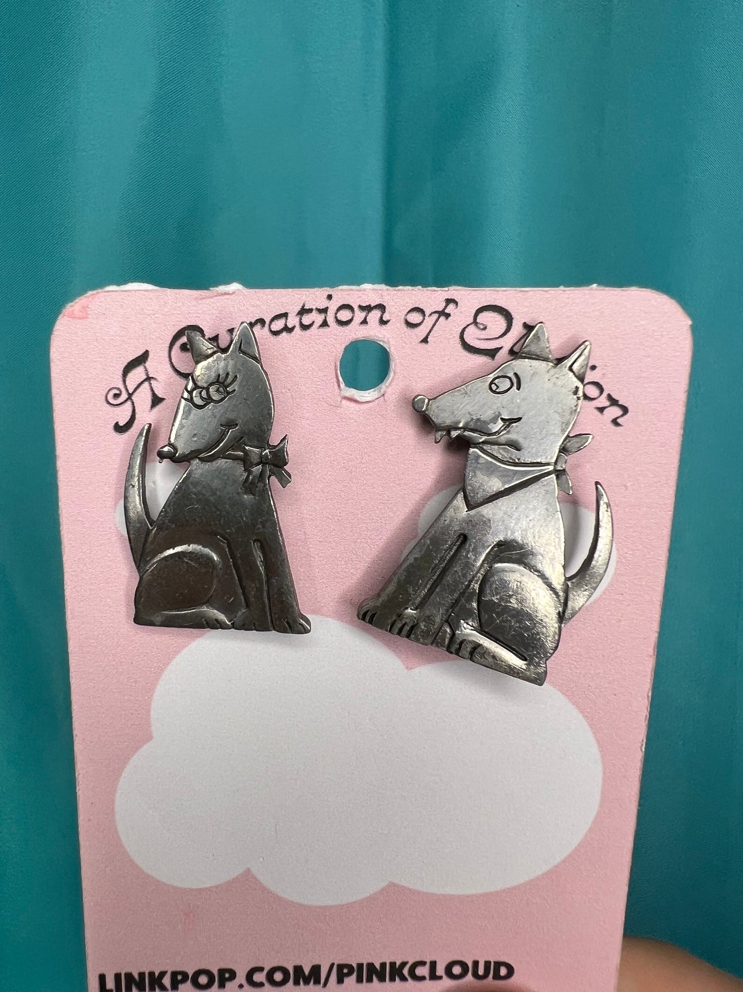 Stainless Steel Handmade Tribal Mexican square stud earrings with etched pattern