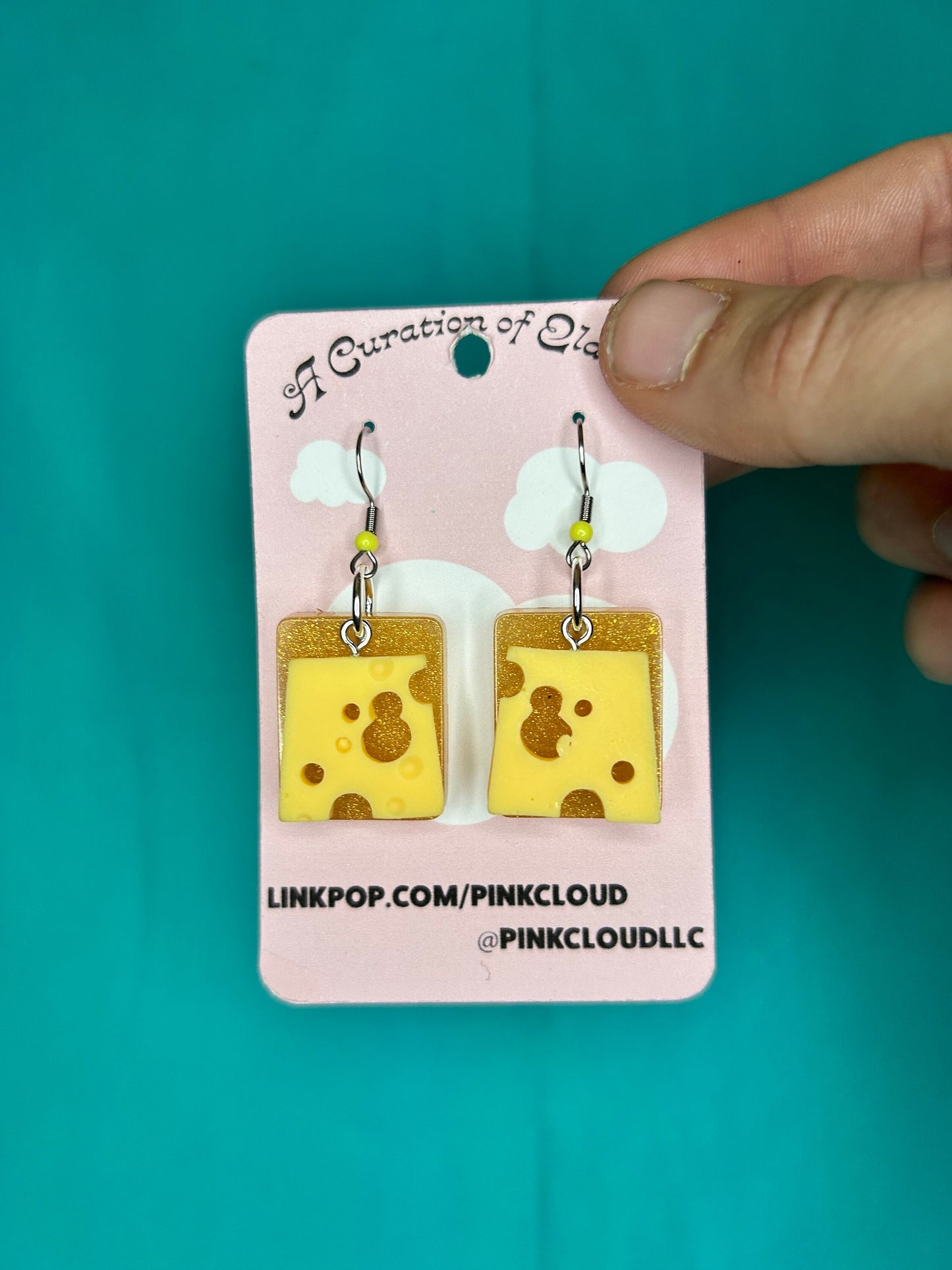 Swiss Cheese Earrings | Gold or Purple