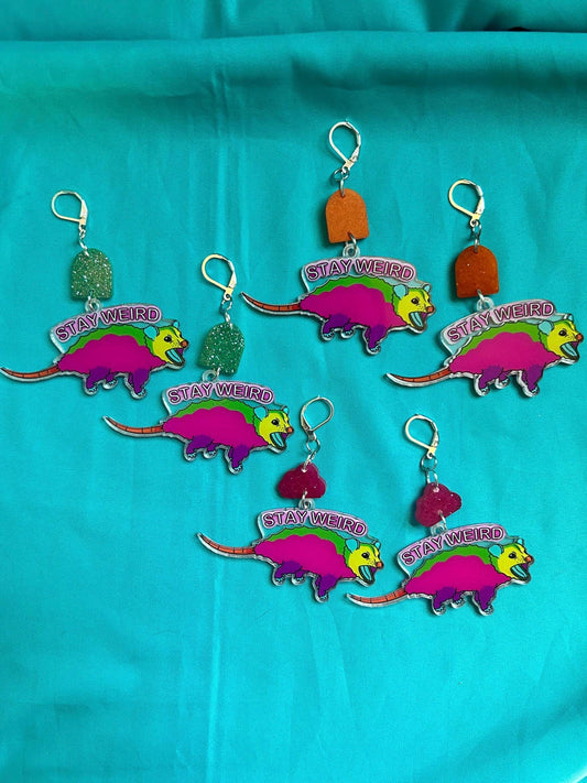 Stay Weird | Possum Earrings in a Variety of Styles
