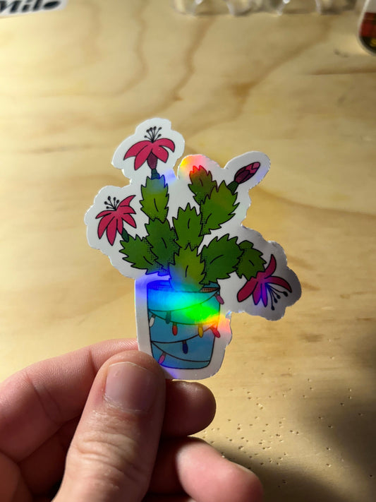 Christmas Cactus Sticker