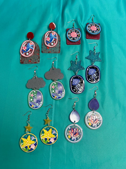 Ocean Art Earrings | Choose Your Style