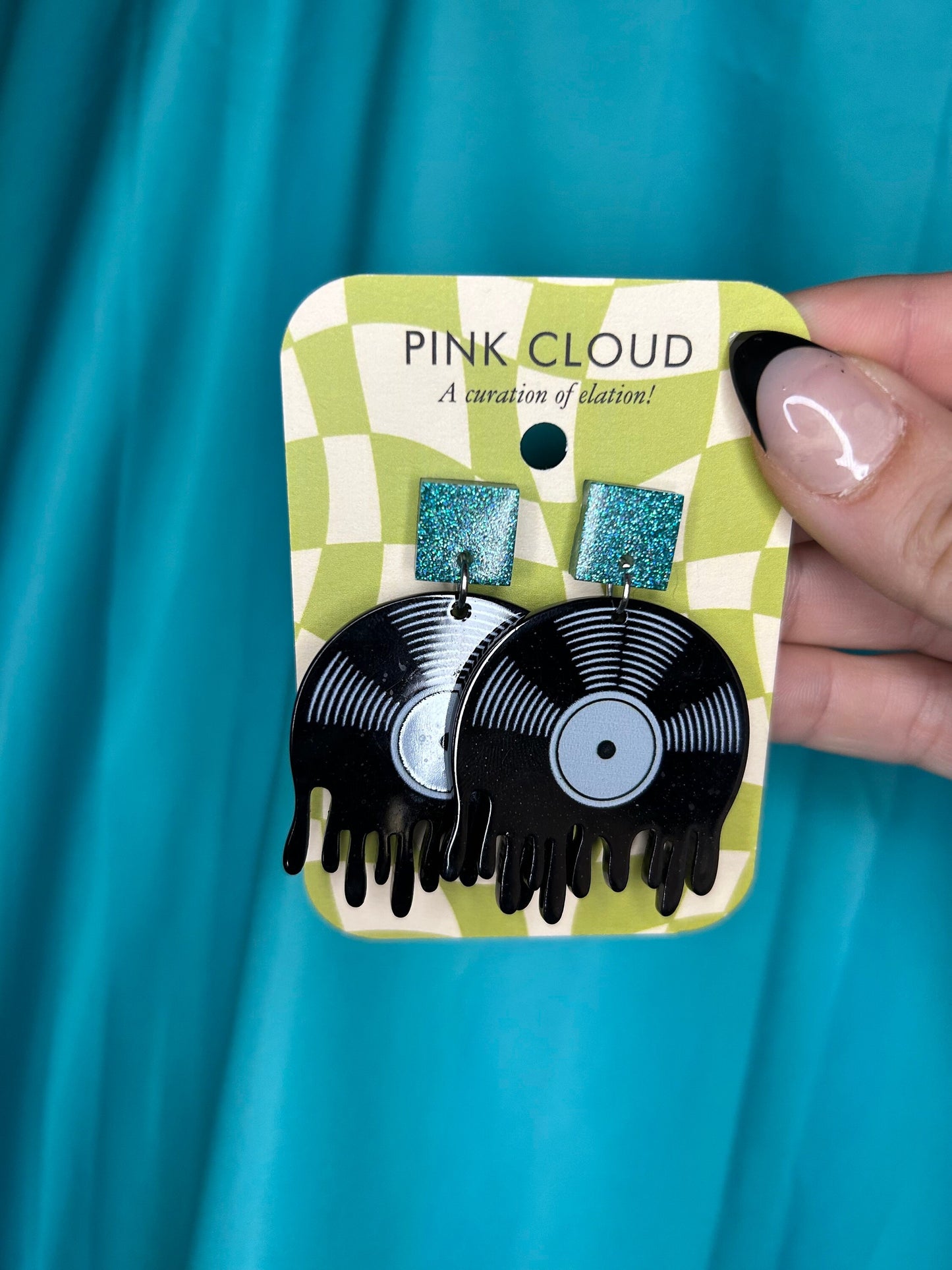Vinyl Record Earrings | Choose Your Style | Blue, Gold or Pink