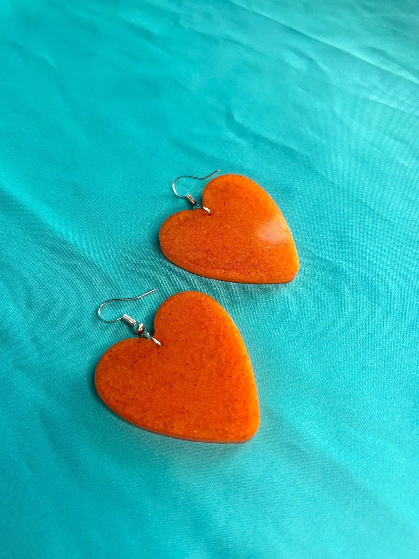 Heart Statement Earrings | Choose Your Style | Hook Backs | Good for Gauges Plugs Tunnels