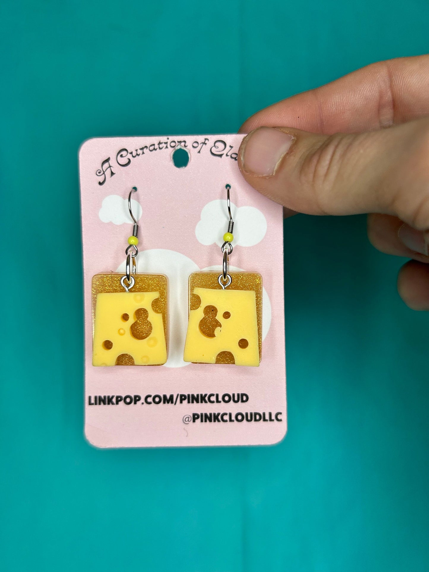 Swiss Cheese Earrings | Gold or Purple