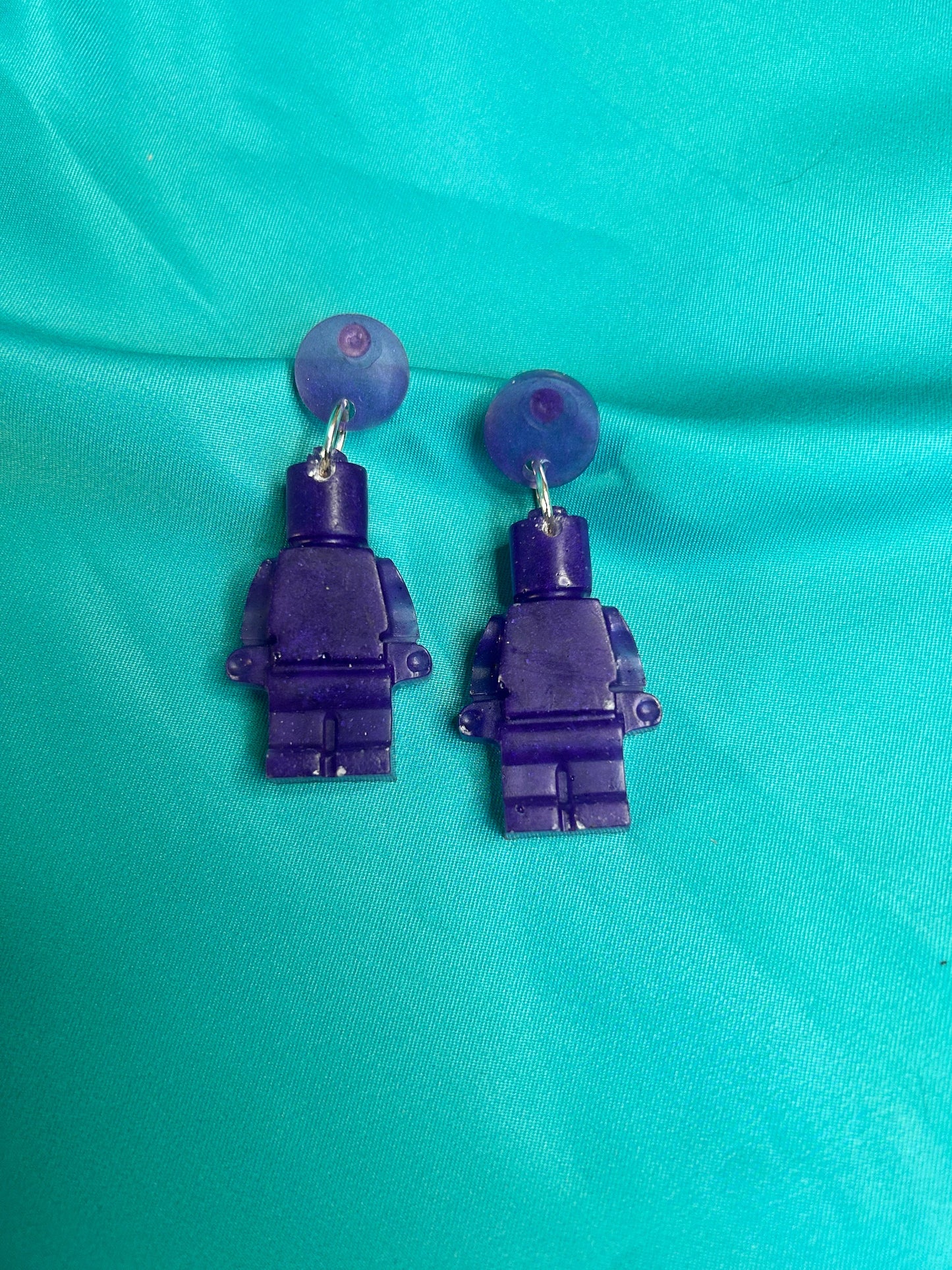 Lego or Robot resin Earrings | Choose Your Color and Style