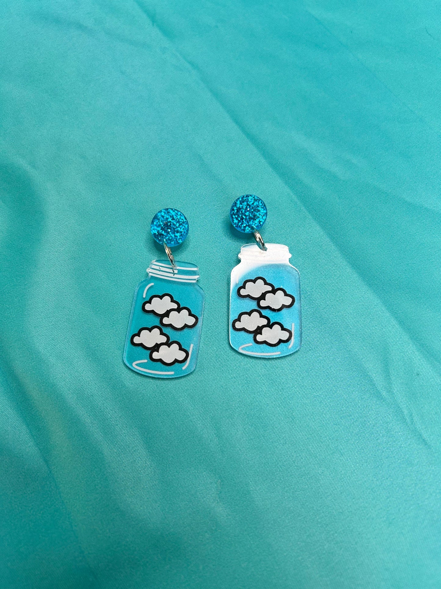 Jar Earrings | Clover, Cloud or Jellyfish Style