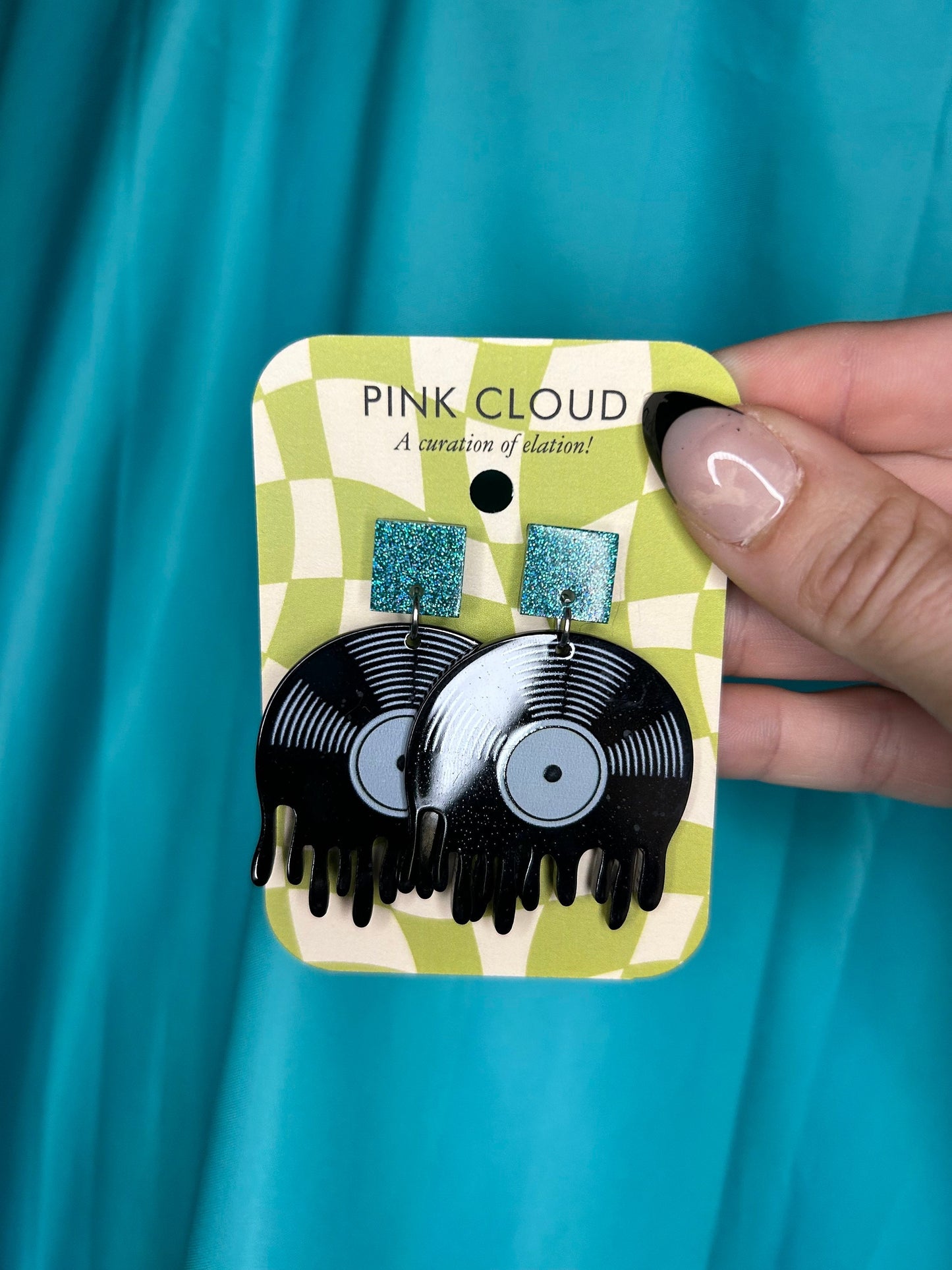 Vinyl Record Earrings | Choose Your Style | Blue, Gold or Pink