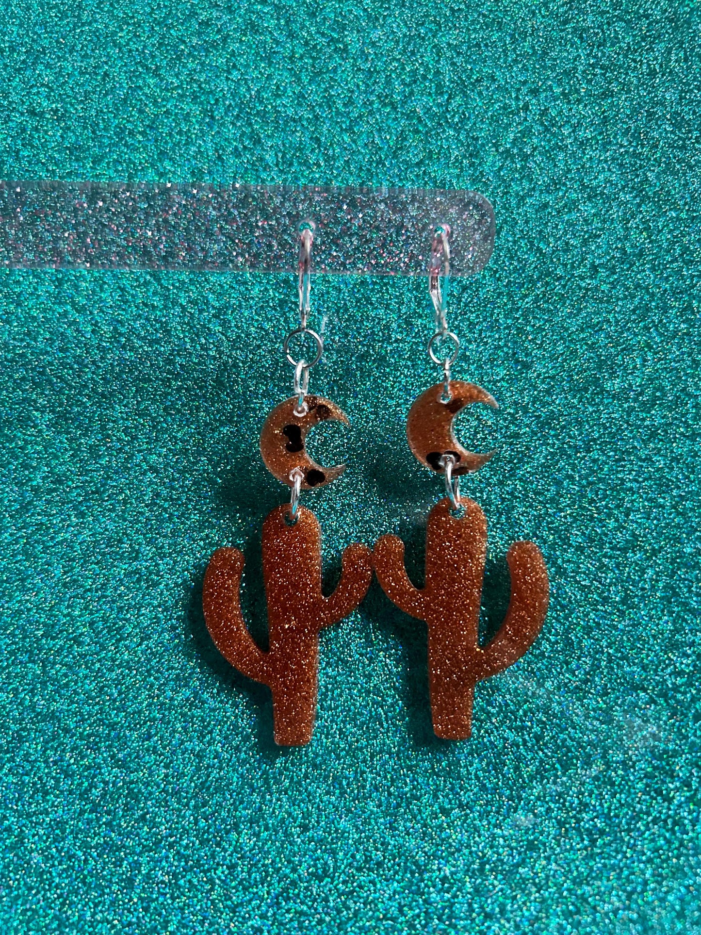 Small Saguaro Hook or Leverback Earrings | Choose Your Color and Style