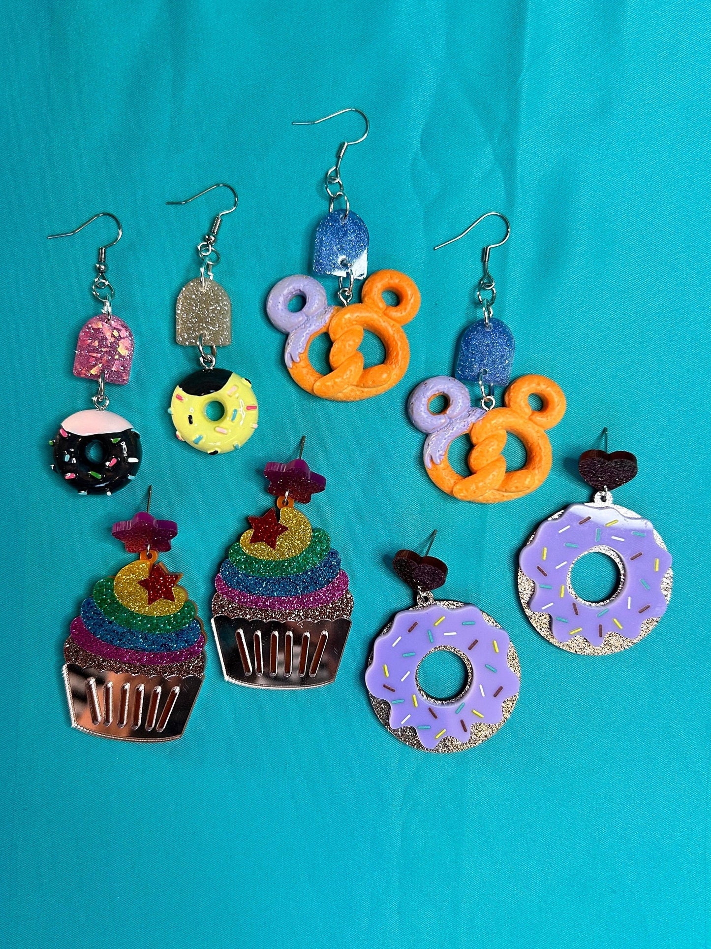 Sweet Treat Earrings | Baked Goods | Pretzels, Doughnuts, Cupcakes