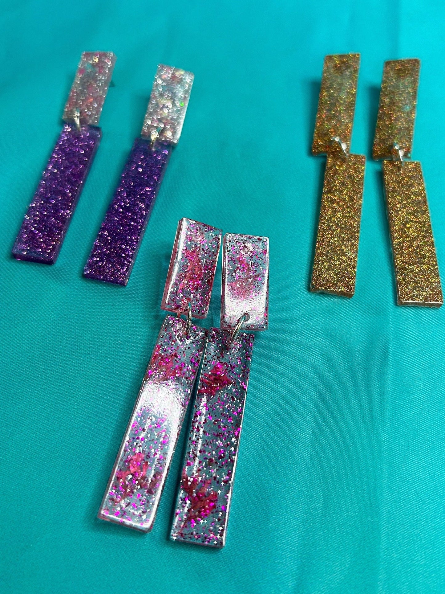 Rectangle Long Statement Earrings | Choose Your Style