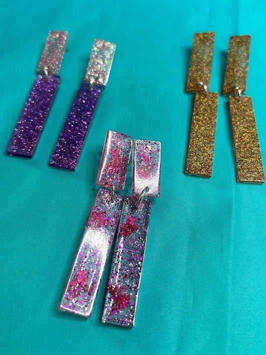 Rectangle Long Statement Earrings | Choose Your Style