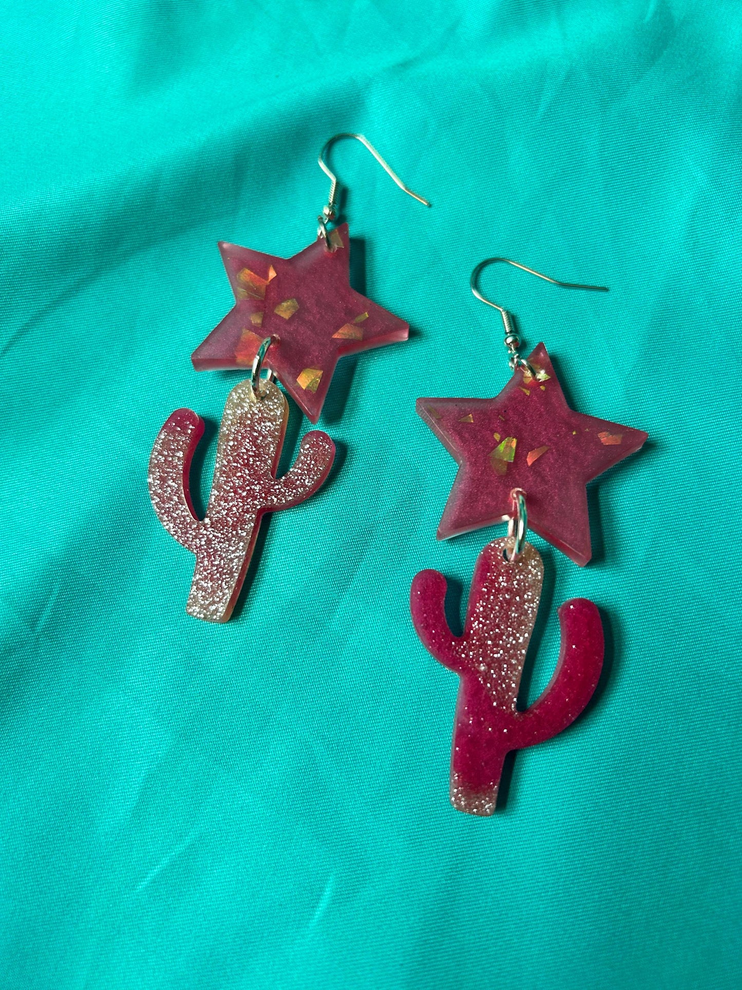 Small Saguaro Hook or Leverback Earrings | Choose Your Color and Style