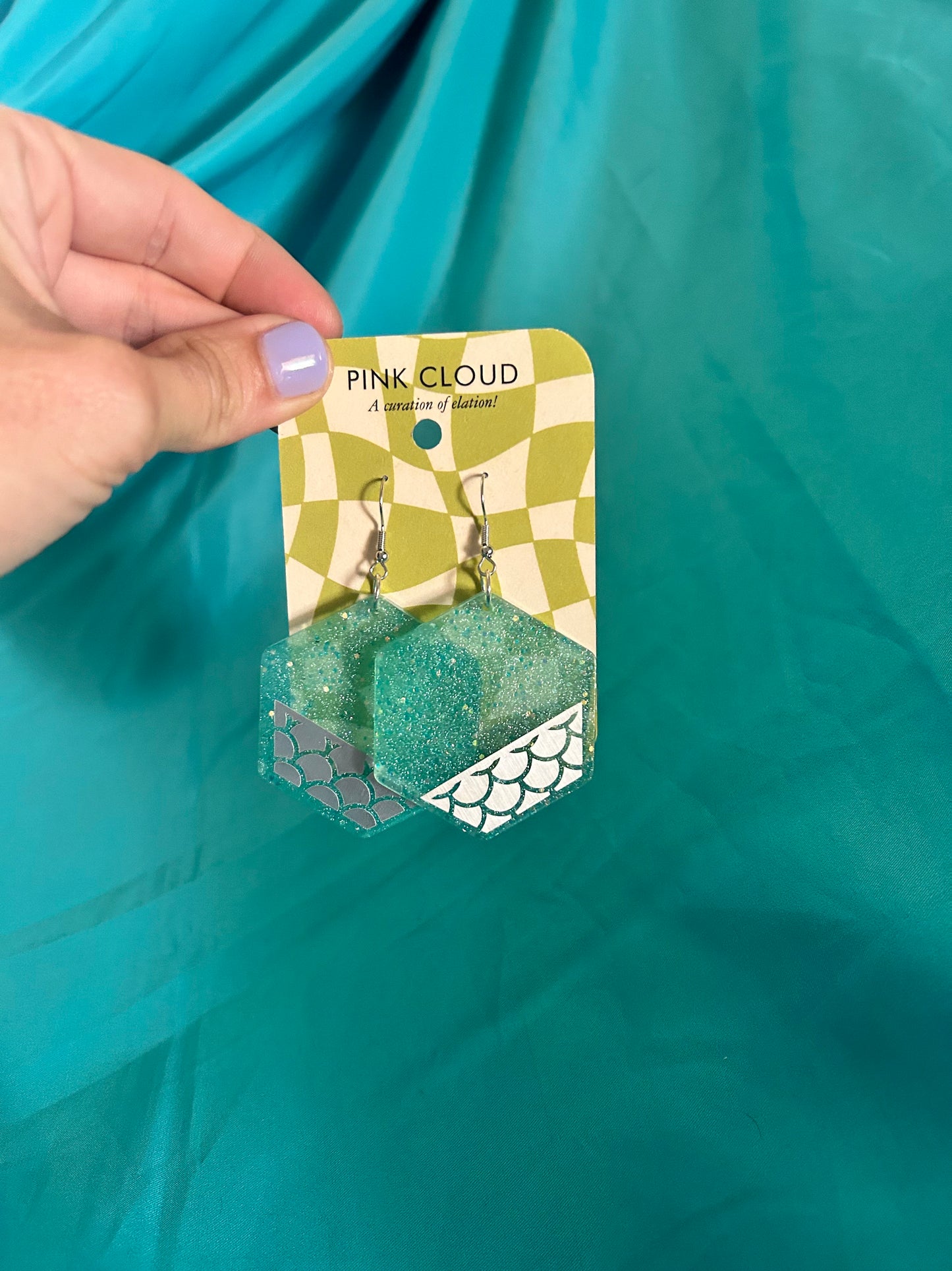 Mermaid Earrings | Choose Your Color | Teal or Blue