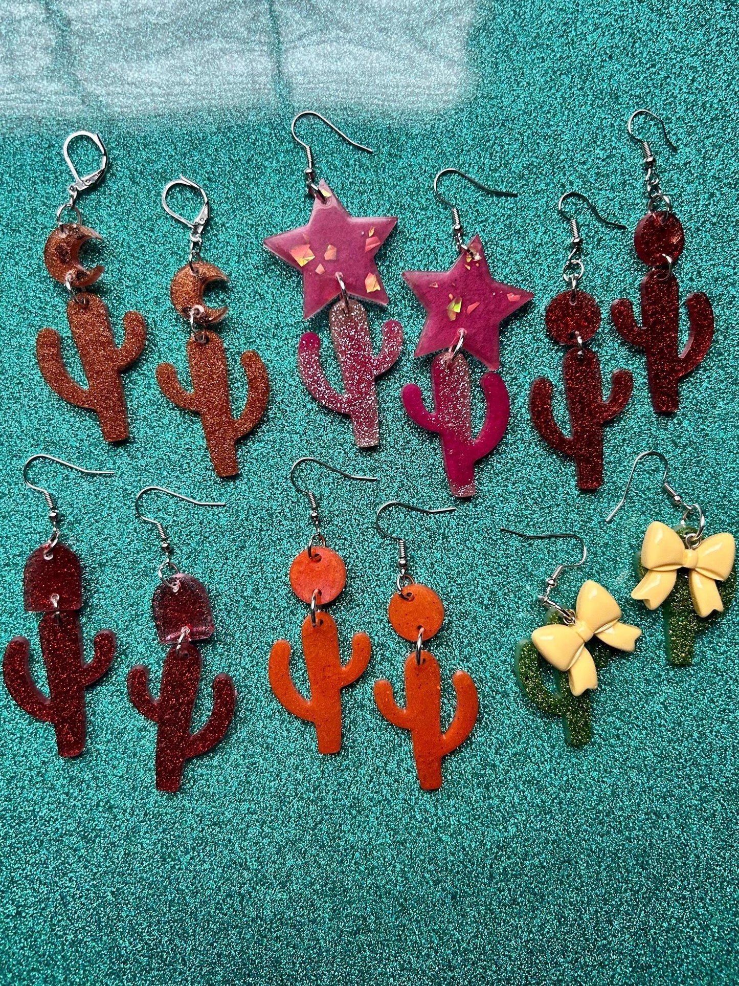 Small Saguaro Hook or Leverback Earrings | Choose Your Color and Style