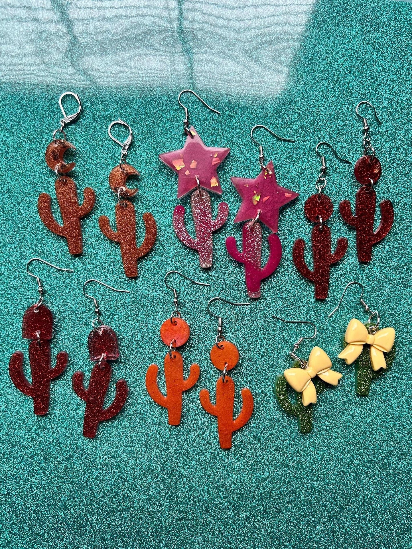 Small Saguaro Hook or Leverback Earrings | Choose Your Color and Style