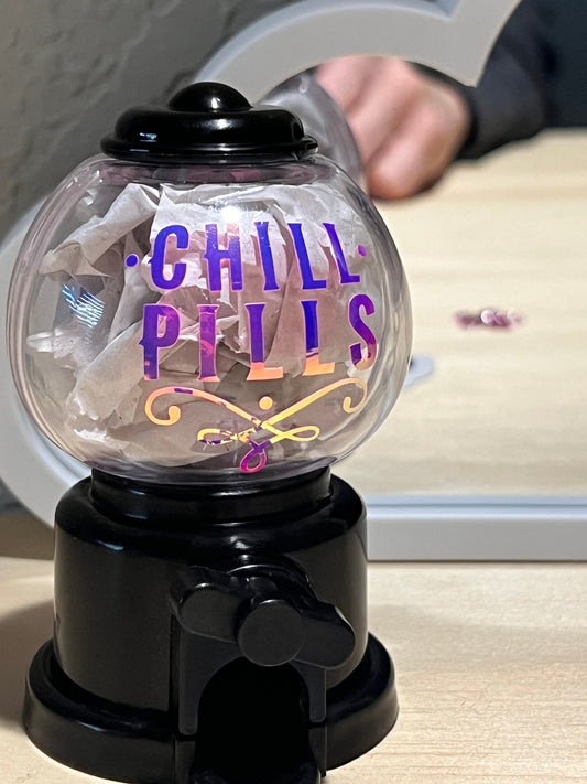 Chill Pills Dispenser: Custom Phrase Candy Pill Holder