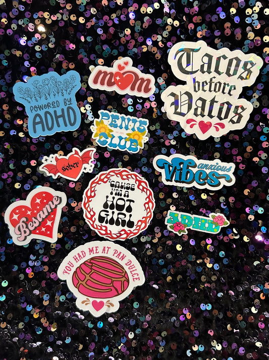 Handmade Lettering Sticker Pack: Random Themed Designs
