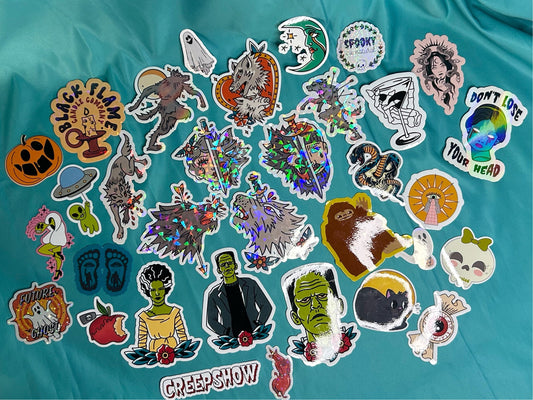 Spooky Sticker Pack: Hand-Drawn Halloween Designs