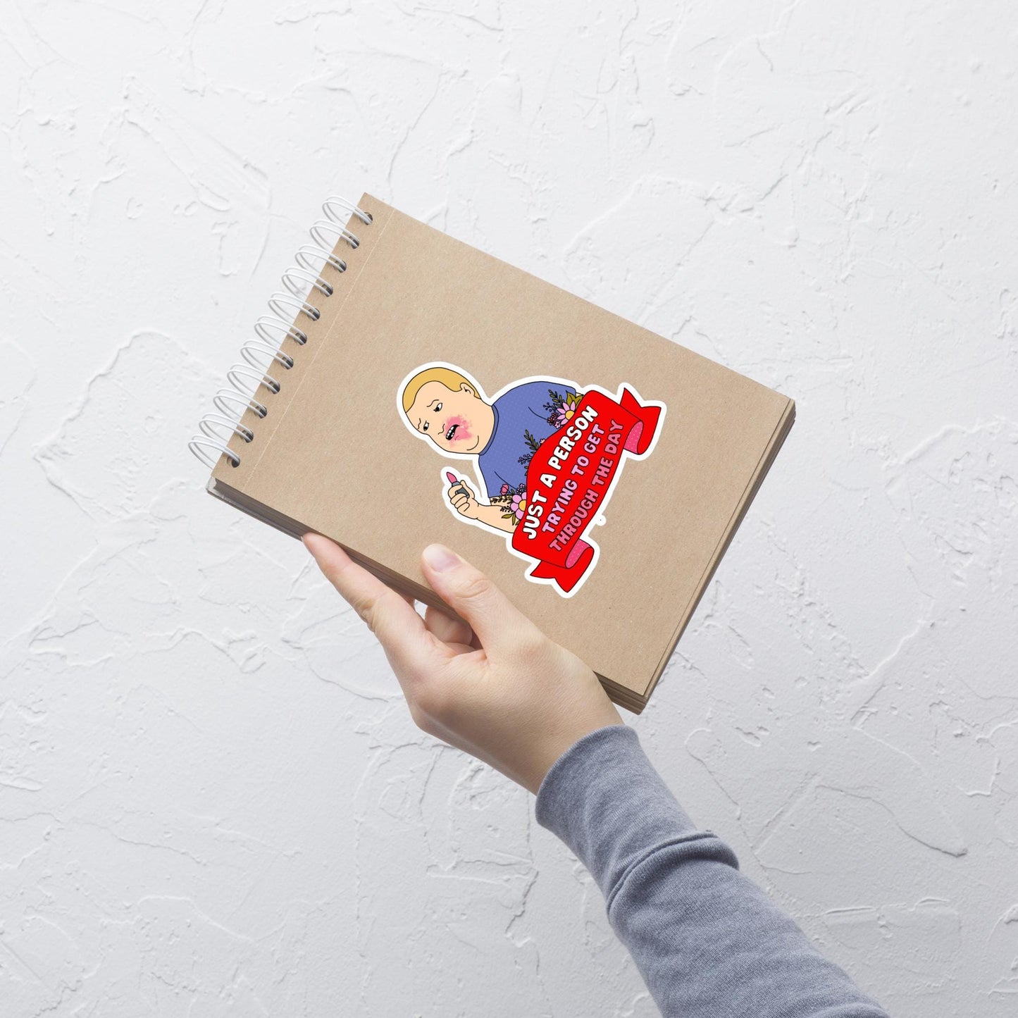 Bobby Hill Sticker: Lipstick Smudge, Relatable Fan Art