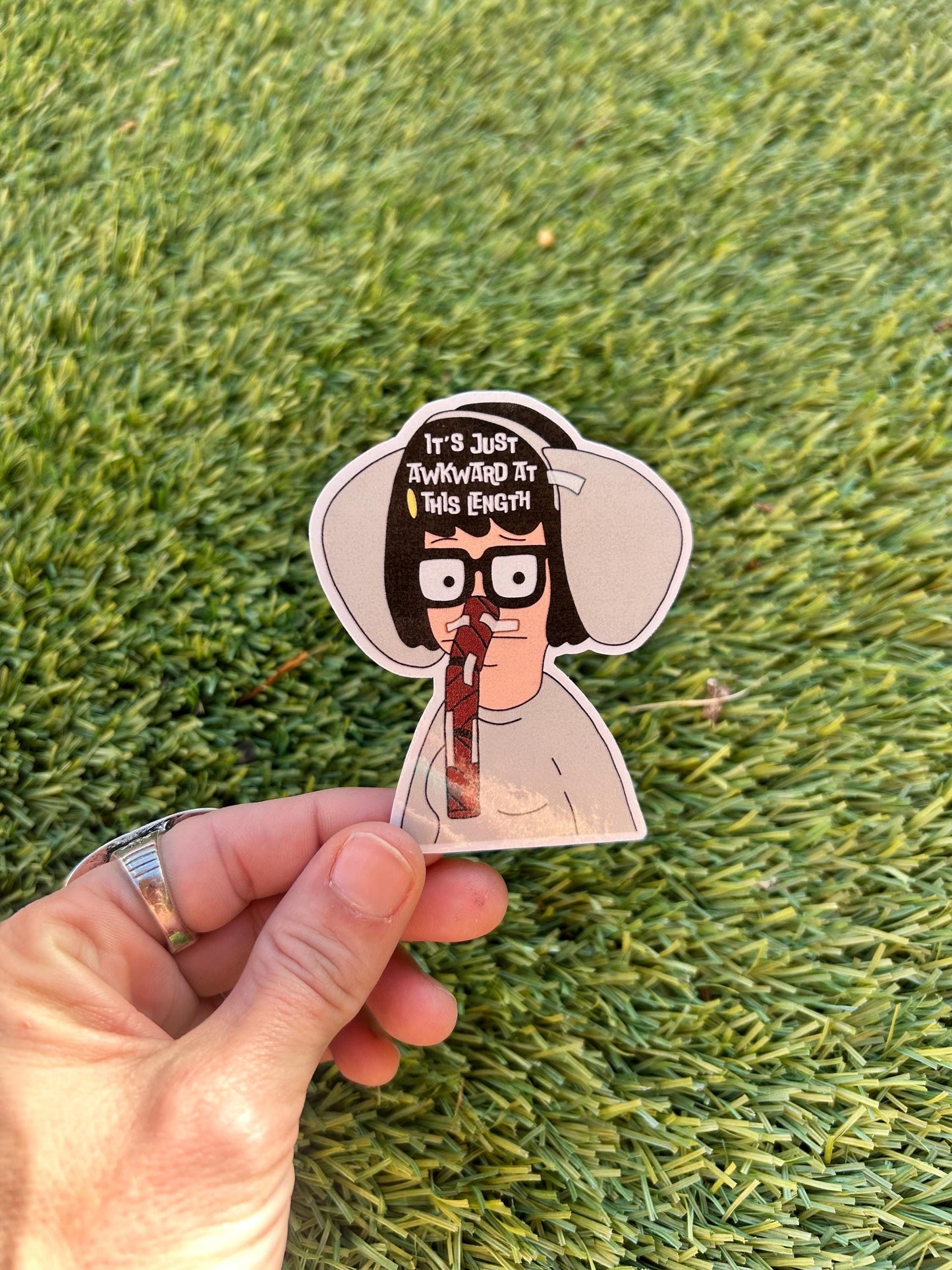 Tina Belcher Sticker: "It's Just Awkward" - Bob's Burgers, Glossy or Holographic