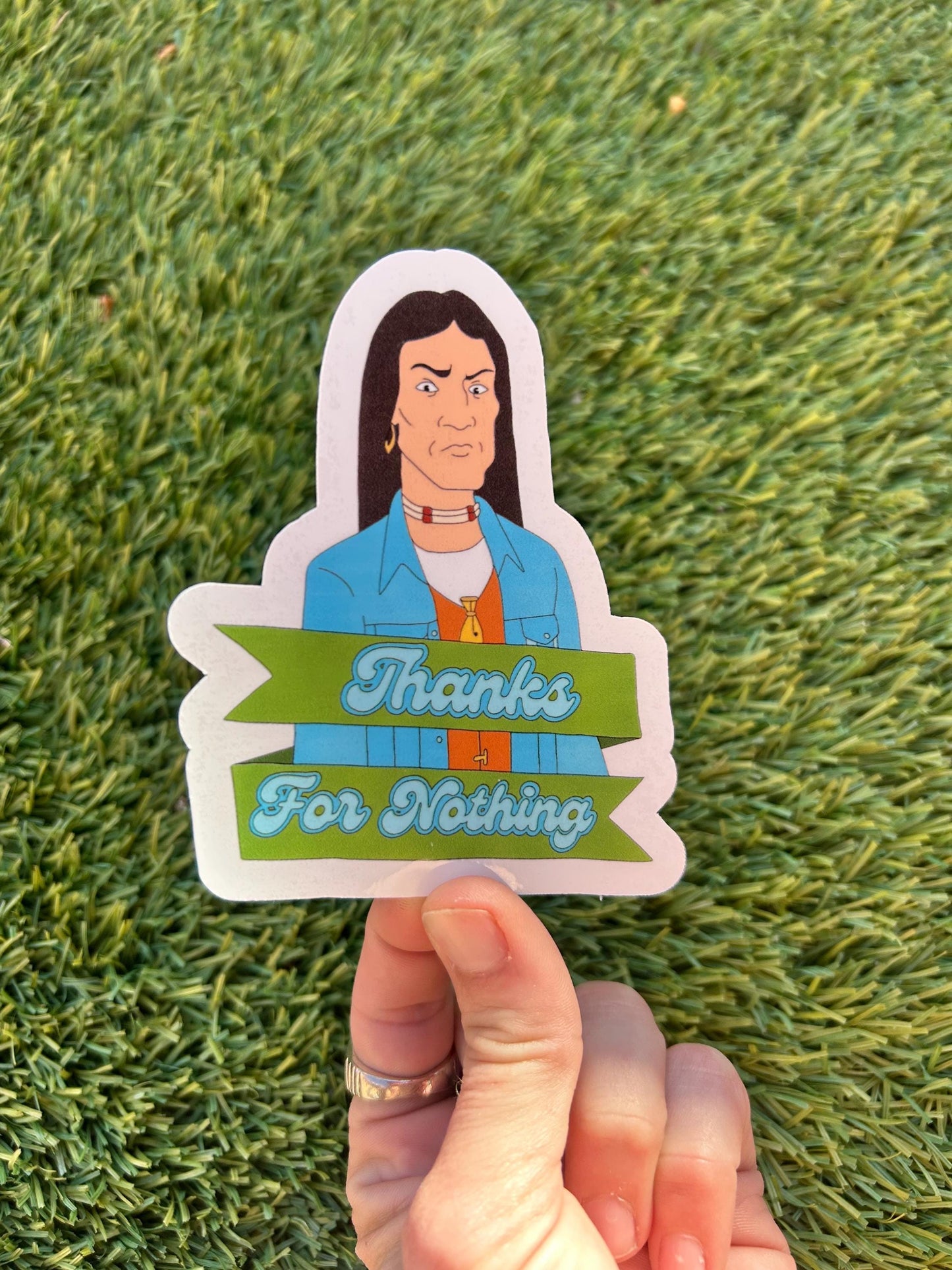John Redcorn Sticker: Nostalgic TV Fan Art - "Thanks for Nothing"