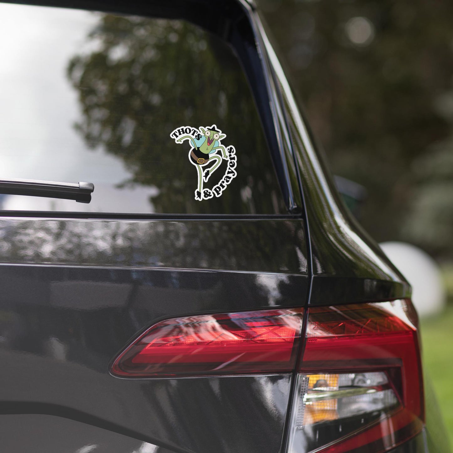 Helen Sticker: Sassy Green Witch Art - Glossy or Holographic