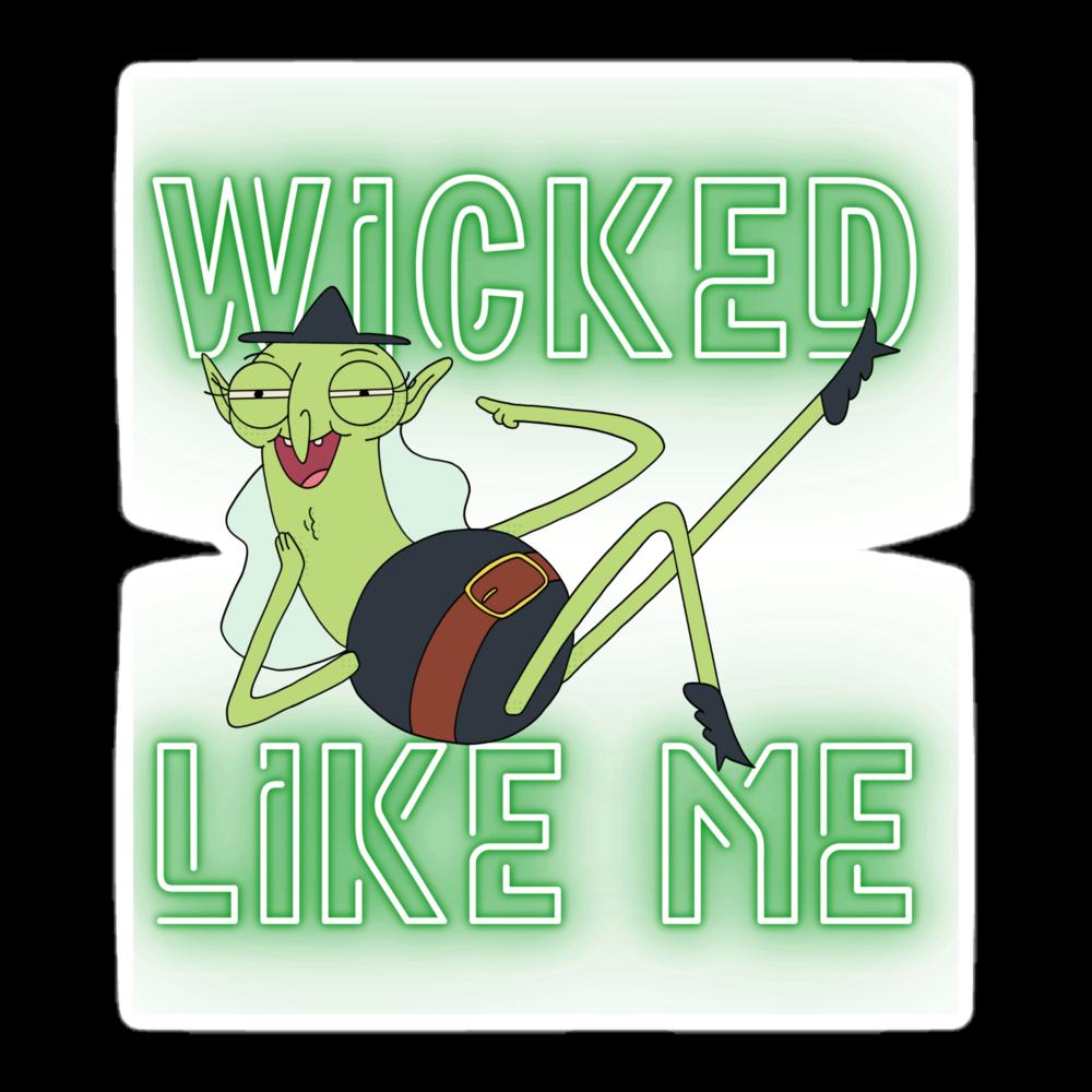 Helen Kiff Art Sticker: Sassy Green Witch - Glossy or Holographic