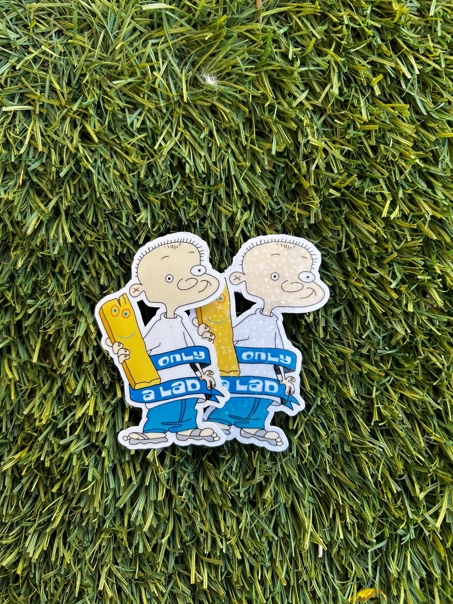 Nostalgic Johnny Boy Sticker: Glossy Laminated Fan Art