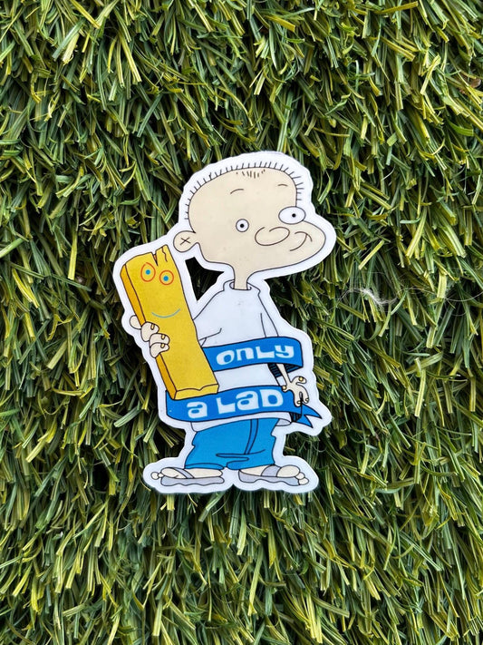 Nostalgic Johnny Boy Sticker: Glossy Laminated Fan Art