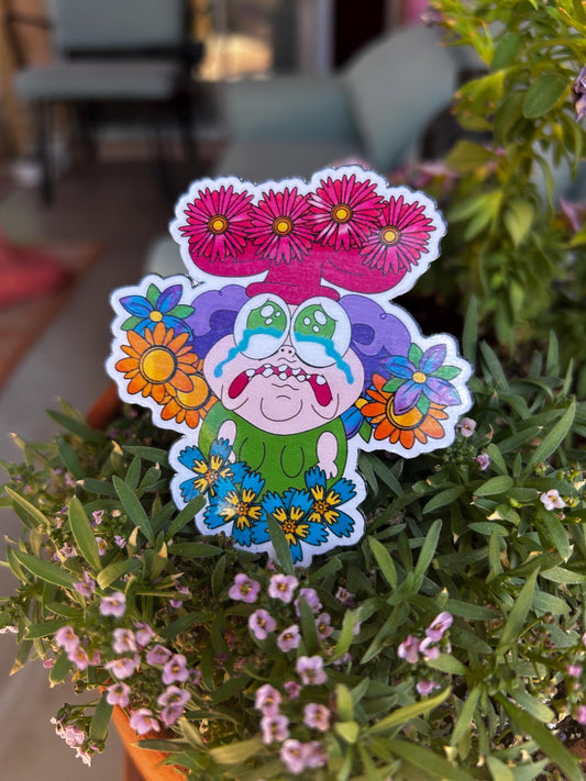 Crying Truffles Sticker | chowder | outdoor heavy duty holographic glossy halftone | choose your size and finish