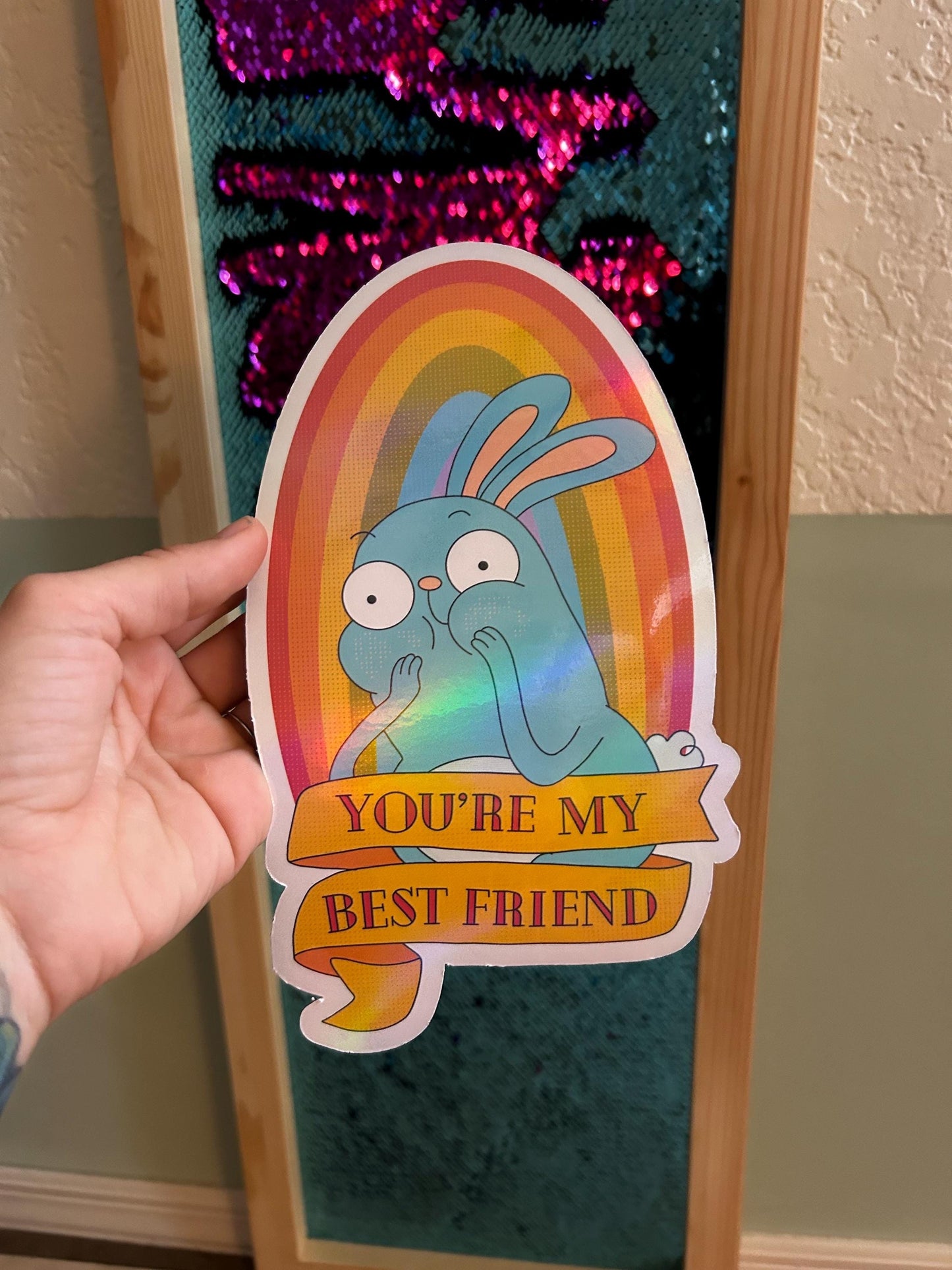 Barry Buns Bunny Sticker: Kiff Fan Art, Glossy or Holographic