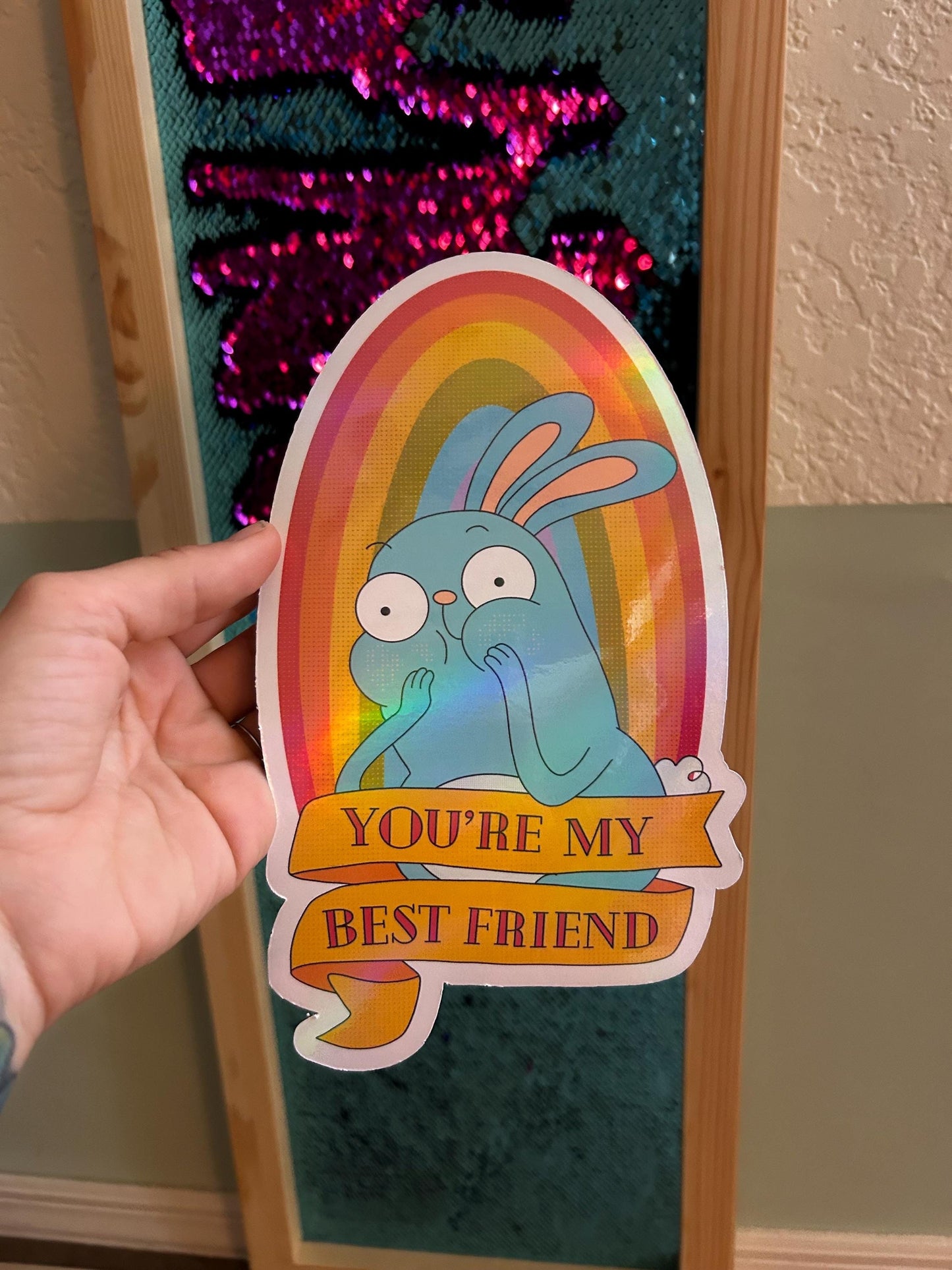 Barry Buns Bunny Sticker: Kiff Fan Art, Glossy or Holographic