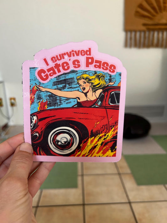 I survived Gates Pass | Tucson, Arizona Sticker | retro