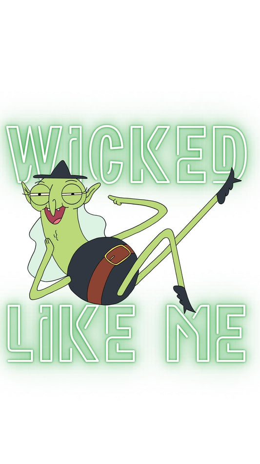 Helen Kiff Art Sticker: Sassy Green Witch - Glossy or Holographic