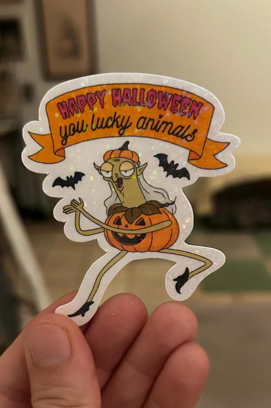 Sassy Green Witch Sticker: Helen Kiff Fan Art - Halloween Charm