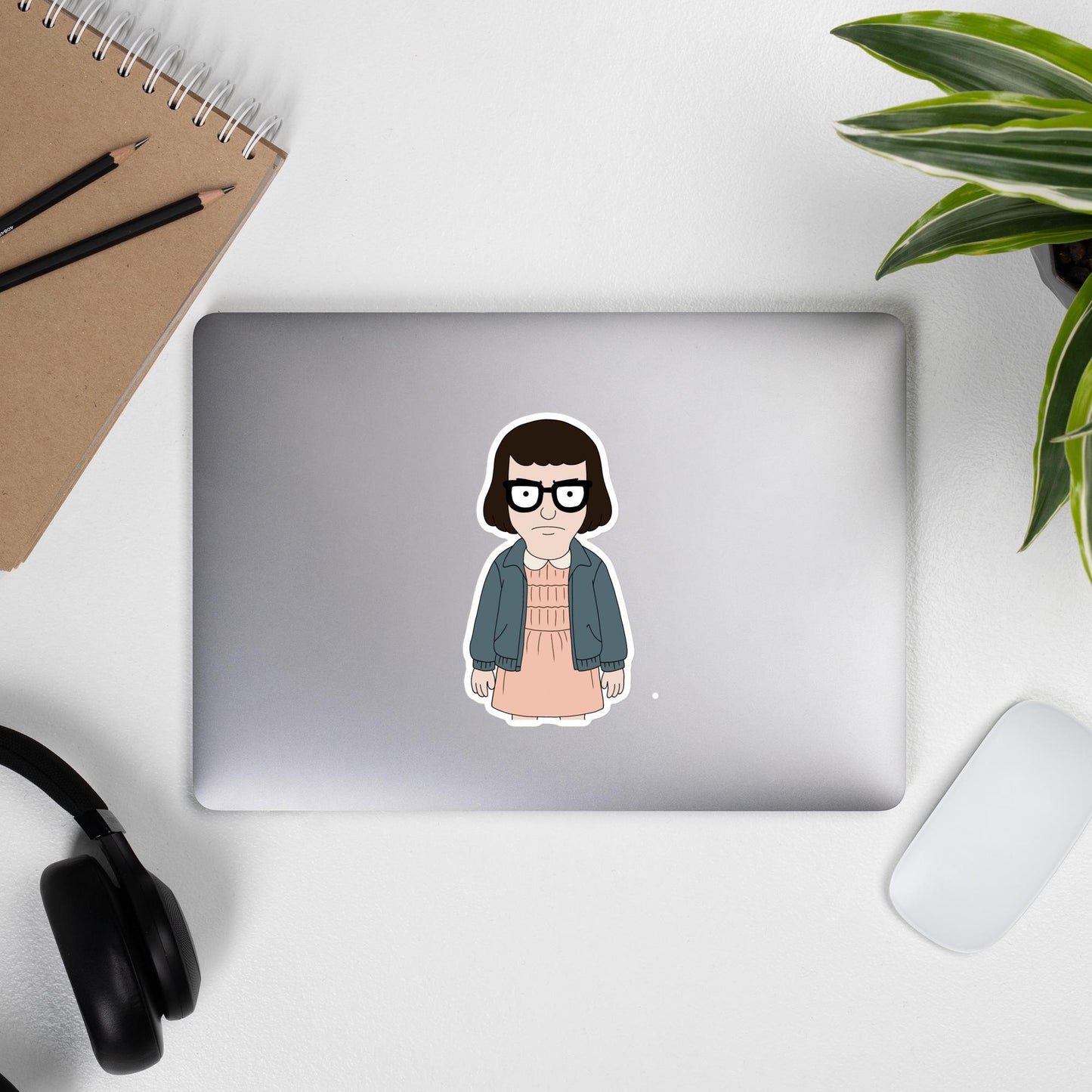 Eleven and Tina Crossover Sticker | Bobs Burgers Fan Art